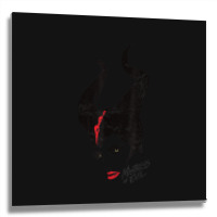 Funny Maleficent Mistress Of Evil Stylized Portrait Metal Print Square | Artistshot