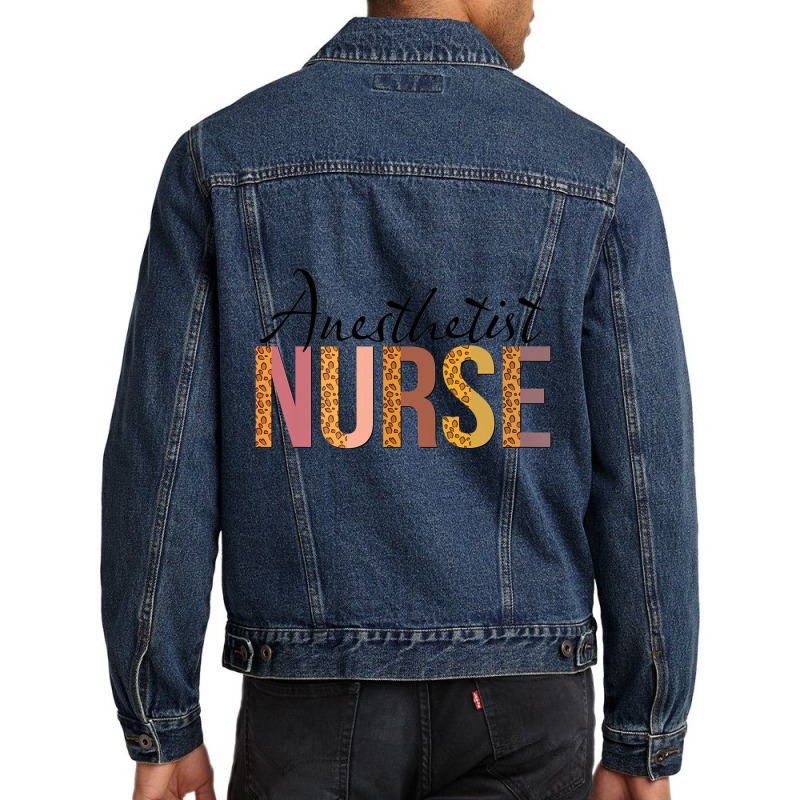 Leopard Anesthetist Nurse Print For Nursing Student Premium T Shirt Men Denim Jacket | Artistshot