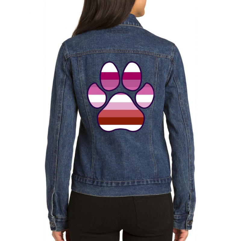 Feet Dog Cute Ladies Denim Jacket | Artistshot