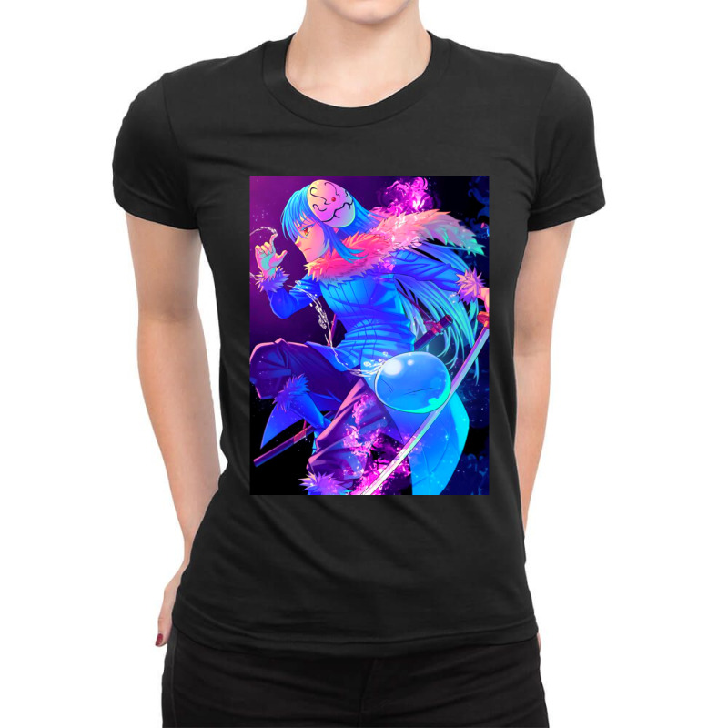 Rimuru Sword Art   -that Time I Got Reincarnated As A Slime Ladies Fitted T-Shirt by cm-arts | Artistshot