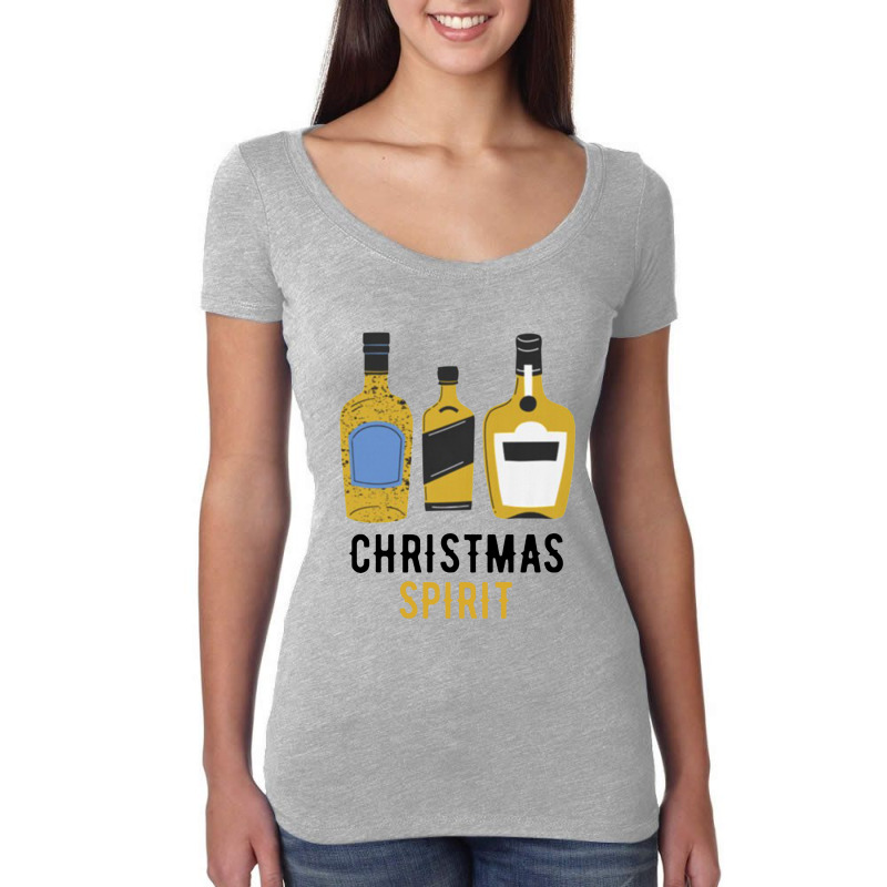 Orange Full Of Christmas Spirits Women's Triblend Scoop T-shirt | Artistshot