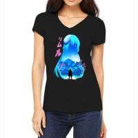 Rimuru Tempest Shadow And Cherry Blossom   -that Time I Got Reincarnat Women's V-neck T-shirt | Artistshot