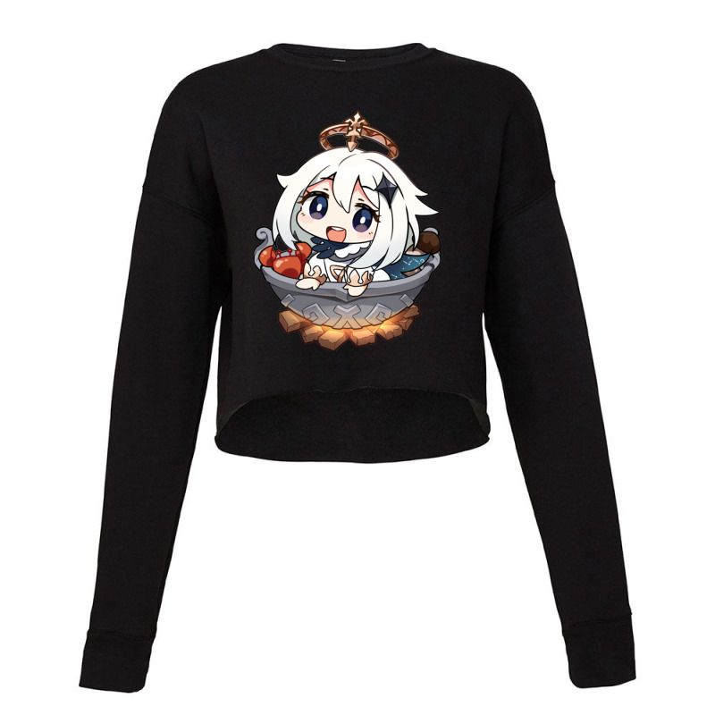 Cartoon Genshin Girl Cropped Sweater | Artistshot