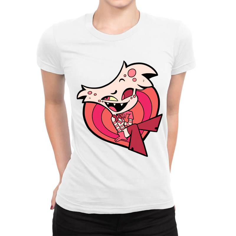 Vivziepop Chibi Angel Dust Ladies Fitted T-Shirt by cm-arts | Artistshot