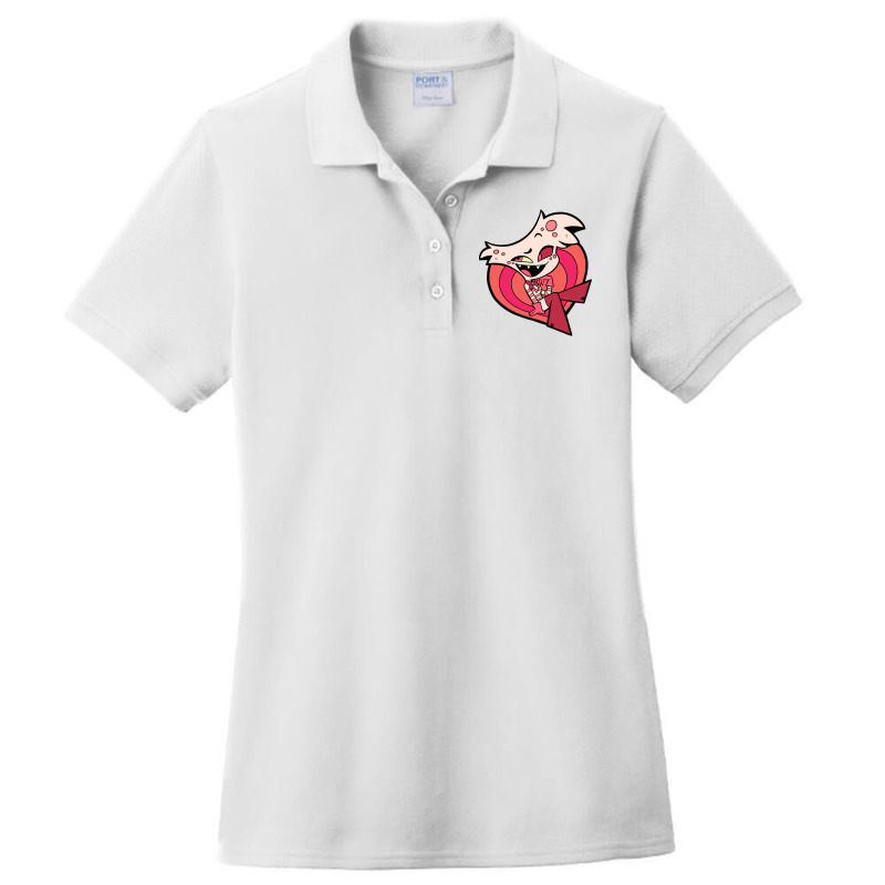 Vivziepop Chibi Angel Dust Ladies Polo Shirt by cm-arts | Artistshot