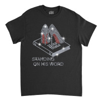 Womens Stand On His Word Bible Christian Bling Rhinestone Tee V Neck T Classic T-shirt | Artistshot