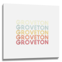 Groveton Virginia Groveton Va Retro Vintage Text Tank Top Metal Print Square | Artistshot