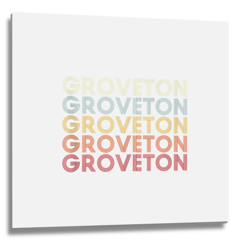 Groveton Virginia Groveton Va Retro Vintage Text Tank Top Metal Print Square | Artistshot