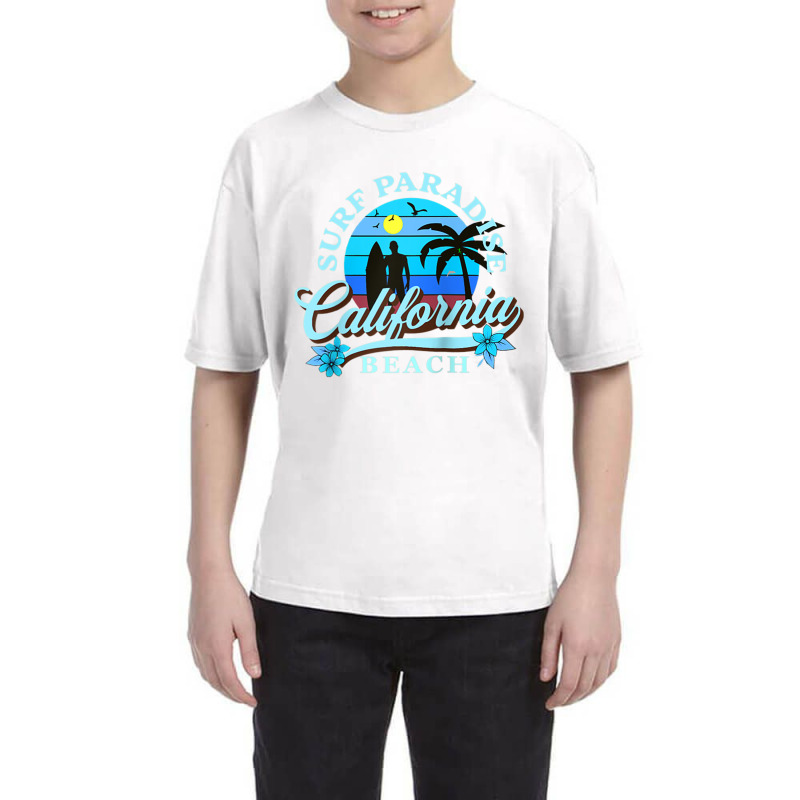 Surfing Design Surf Paradise At California Beach Raglan Baseball Tee Youth Tee by cm-arts | Artistshot