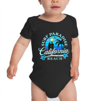 Surfing Design Surf Paradise At California Beach Raglan Baseball Tee Baby Bodysuit | Artistshot