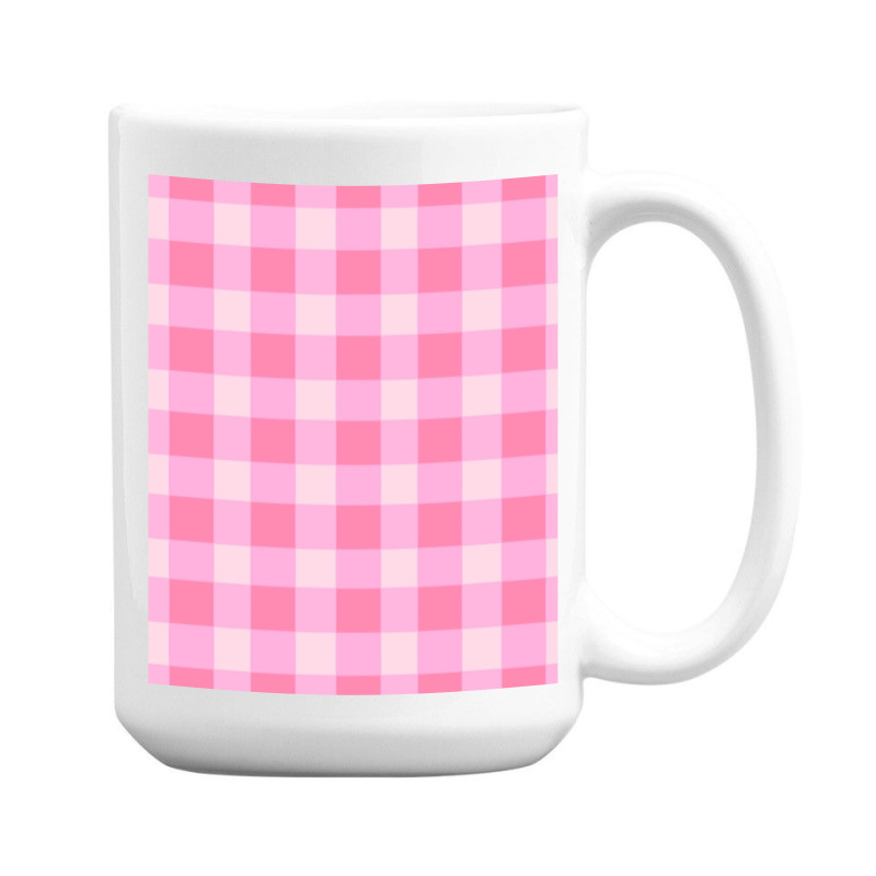 Preppy Pink Aesthetic Gingham Preppy Aesthetic Graphic 15 Oz Coffee Mug | Artistshot