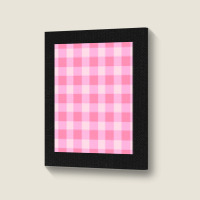 Preppy Pink Aesthetic Gingham Preppy Aesthetic Graphic Portrait Canvas Print | Artistshot