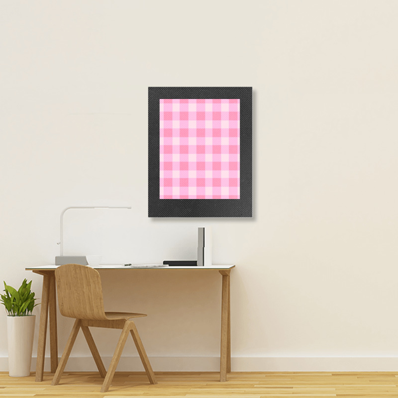 Preppy Pink Aesthetic Gingham Preppy Aesthetic Graphic Portrait Canvas Print | Artistshot