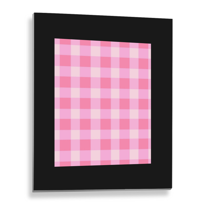 Preppy Pink Aesthetic Gingham Preppy Aesthetic Graphic Metal Print Vertical | Artistshot