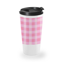 Preppy Pink Aesthetic Gingham Preppy Aesthetic Graphic Travel Mug | Artistshot