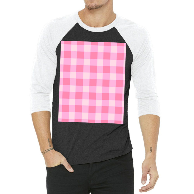 Preppy Pink Aesthetic Gingham Preppy Aesthetic Graphic 3/4 Sleeve Shirt | Artistshot