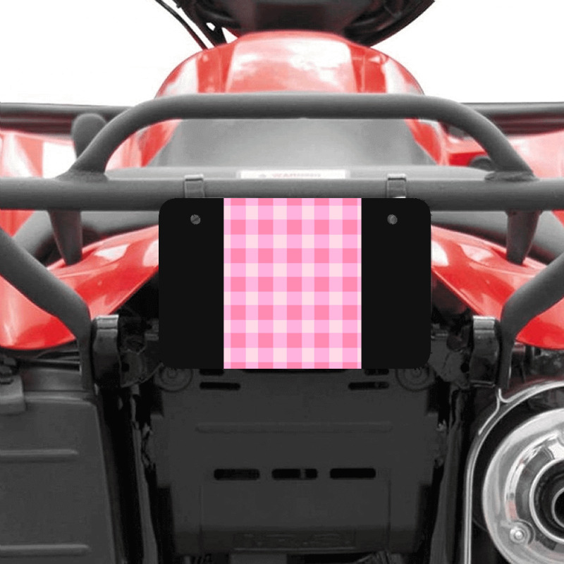 Preppy Pink Aesthetic Gingham Preppy Aesthetic Graphic Atv License Plate | Artistshot