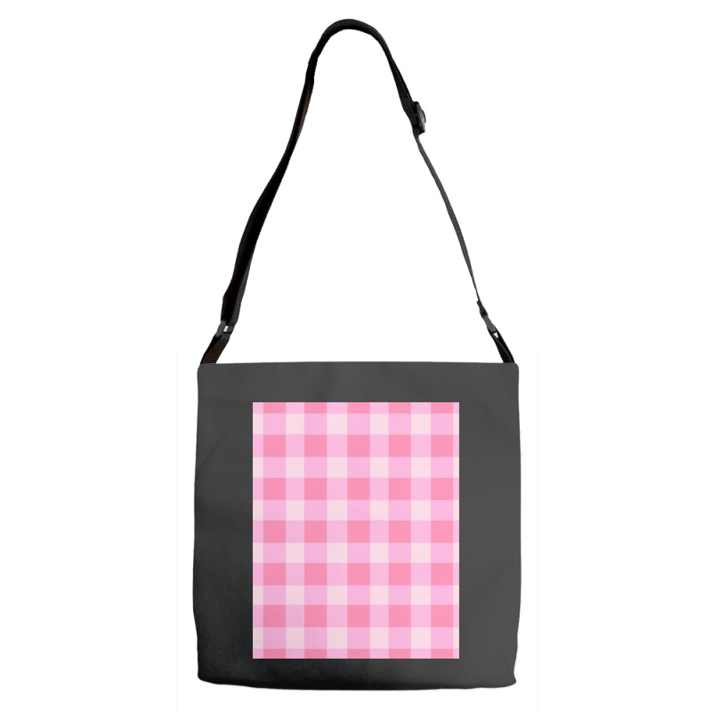 Preppy Pink Aesthetic Gingham Preppy Aesthetic Graphic Adjustable Strap Totes | Artistshot