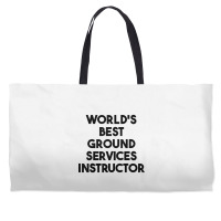 World's Best Ground Services Instructor T Shirt Weekender Totes | Artistshot