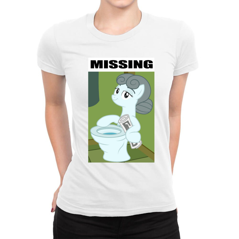 Missing Toilet Pony Horse Thing Ladies Fitted T-Shirt by cm-arts | Artistshot