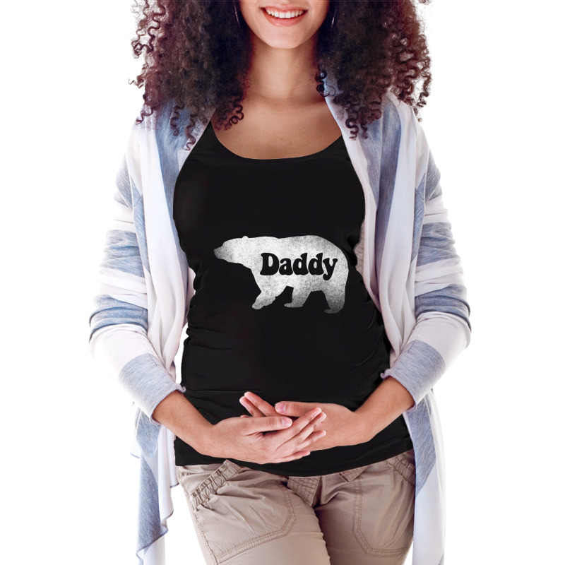 Men's Daddy Bear, Awesome Camping Father's Day Sweatshirt T Shirt Maternity Scoop Neck T-shirt by cm-arts | Artistshot