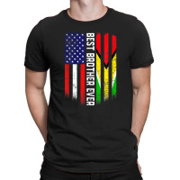 Retro Best Brother Ever American Guyana Flag Father's Day T-shirt | Artistshot