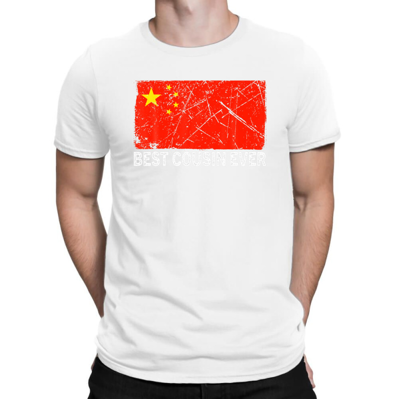 Retro Best Cousin Ever China Flag Distressed Father's Day T-shirt | Artistshot