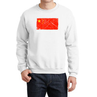 Retro Best Pop Ever China Flag Distressed Father's Day Crewneck Sweatshirt | Artistshot