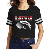 Latvia Table Tennis Lovers Latvian Ping Pong Team Supporter Raglan Bas Scorecard Crop Tee | Artistshot