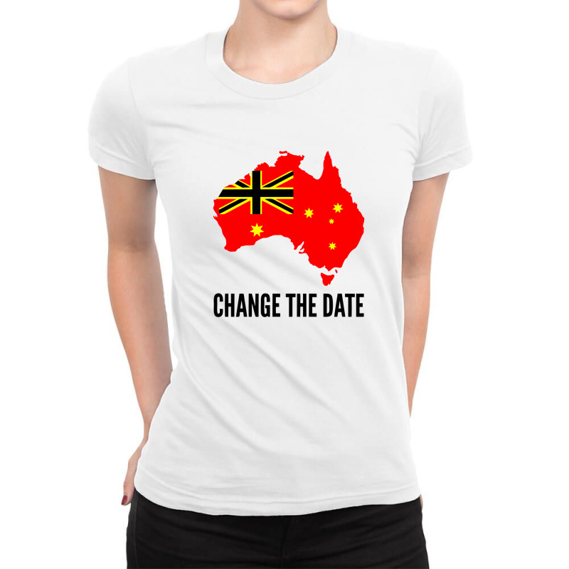 Invasion Day Change The Date Ladies Fitted T-Shirt by cm-arts | Artistshot