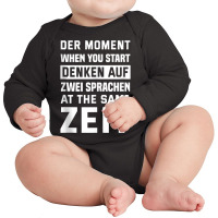 The Moment When You Talk Two Languages At The Same Time Tank Top Long Sleeve Baby Bodysuit | Artistshot