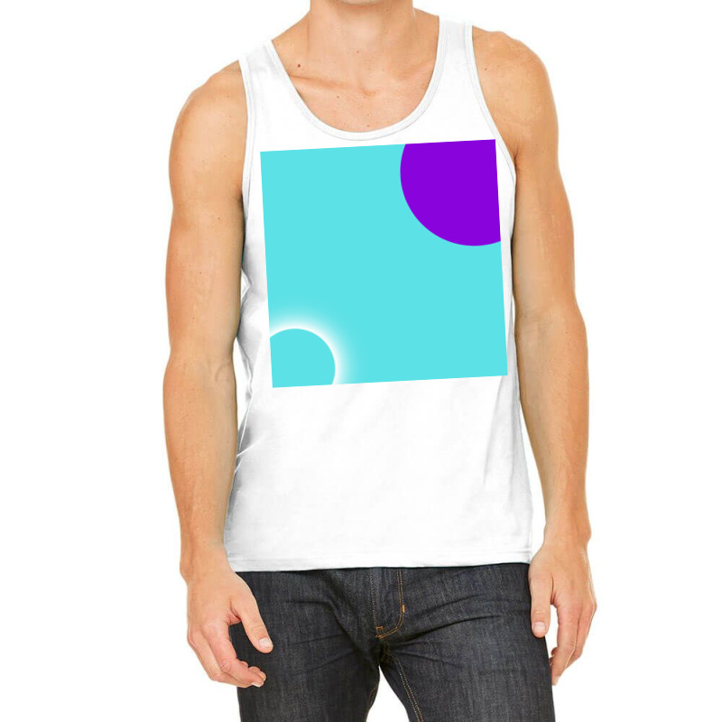 Abstract Neon Half Circle Frame With Space. Tank Top | Artistshot