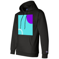 Abstract Neon Half Circle Frame With Space. Champion Hoodie | Artistshot