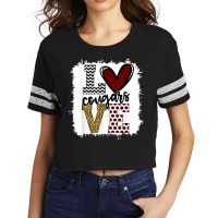 Cougars Mascot Love School Spirit Fantastic Gifts Scorecard Crop Tee | Artistshot