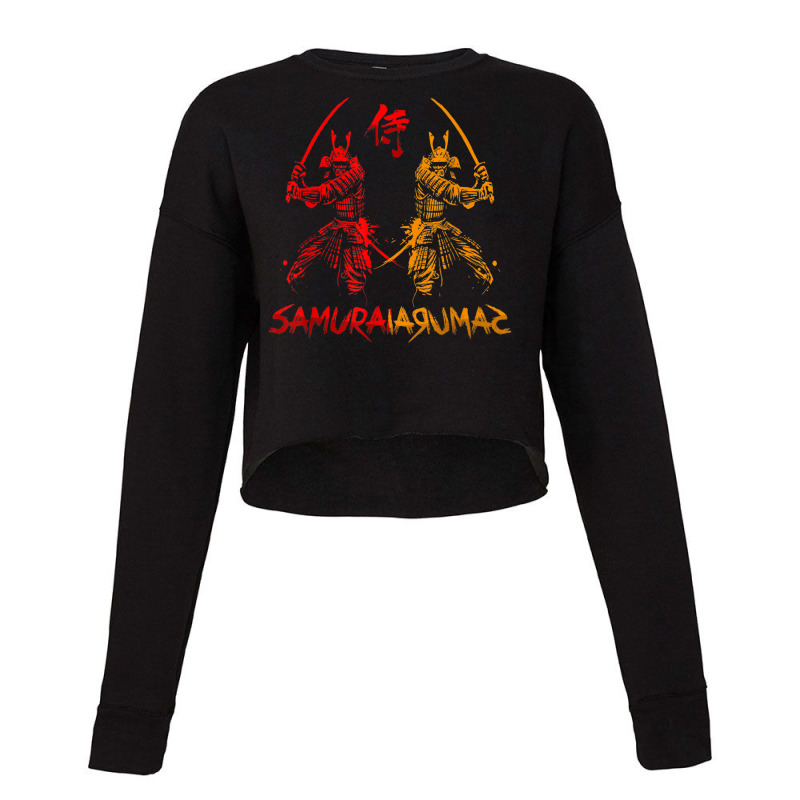 Anime Japanese Samurai Warrior Retro Color Gift Cropped Sweater by JamieZilverberg | Artistshot