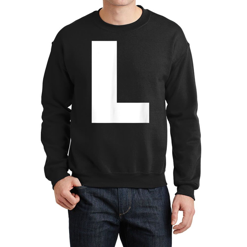 Letter L Capital Alphabet Monogram Initial Crewneck Sweatshirt by IsabelConstance | Artistshot