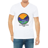 Glacier National Park V-neck Tee | Artistshot