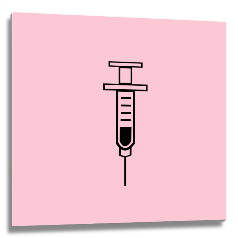 Medical Syringe   Health Care Nurse Metal Print Square | Artistshot