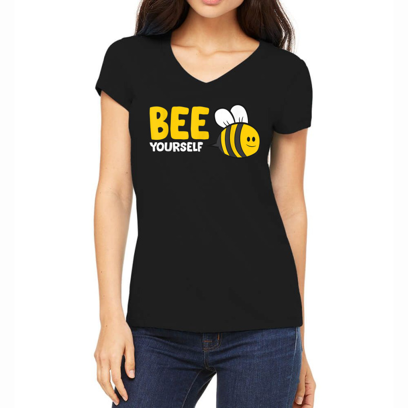 Bee Yourself Bee Lover I Love Bees Women's V-neck T-shirt | Artistshot