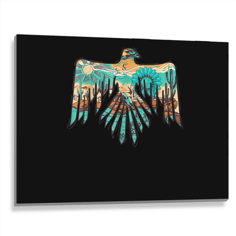 Roam Free Thunderbird Western Boho Metal Print Horizontal | Artistshot