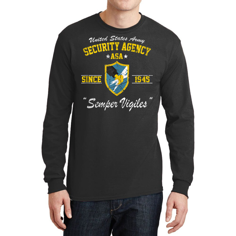 Distressed Army Security Agency Tank Top Long Sleeve Shirts by cm-arts | Artistshot