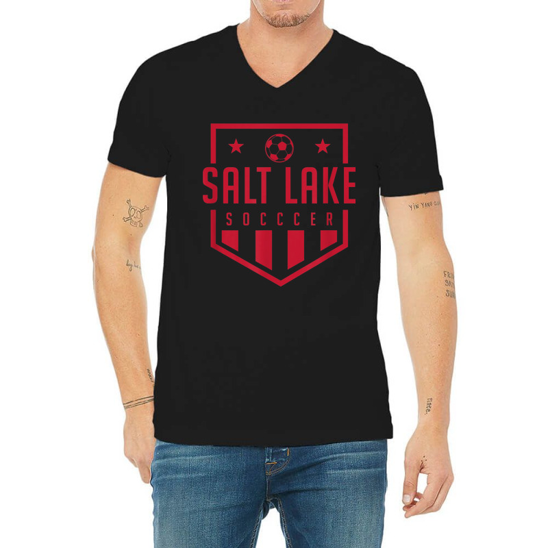 Salt Lake City Soccer Apparel Futbol Jersey Kit Badge Match V-neck Tee | Artistshot