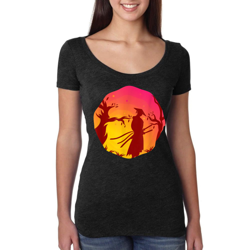 Retro Samurai Japan Ninja Sinobi Swords Katana Kendo Warrior Women's Triblend Scoop T-shirt by JohannaMay | Artistshot