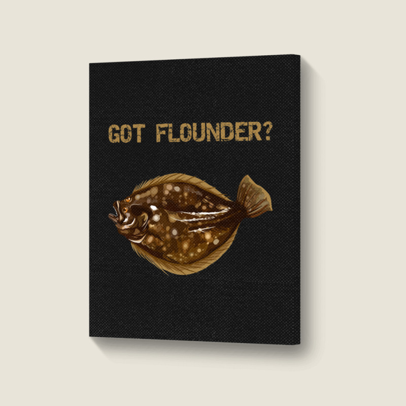 Flounder  Fluke  Got Flounder Portrait Canvas Print | Artistshot