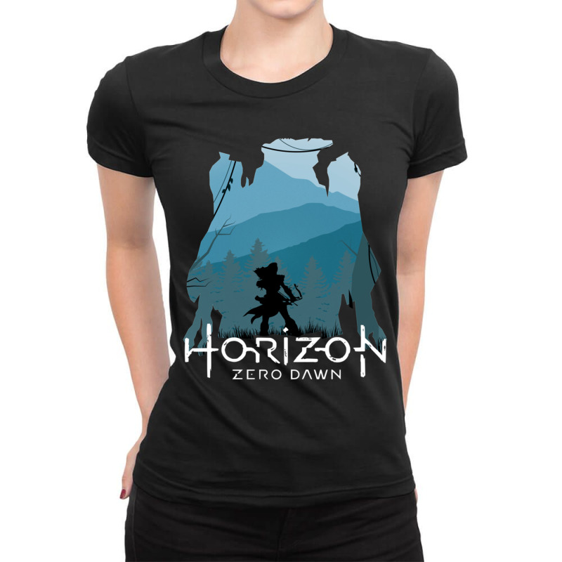 Aloy Fight Horizon Art Zero Dawn Forbidden West Game Ladies Fitted T-Shirt by JOEGARZA | Artistshot