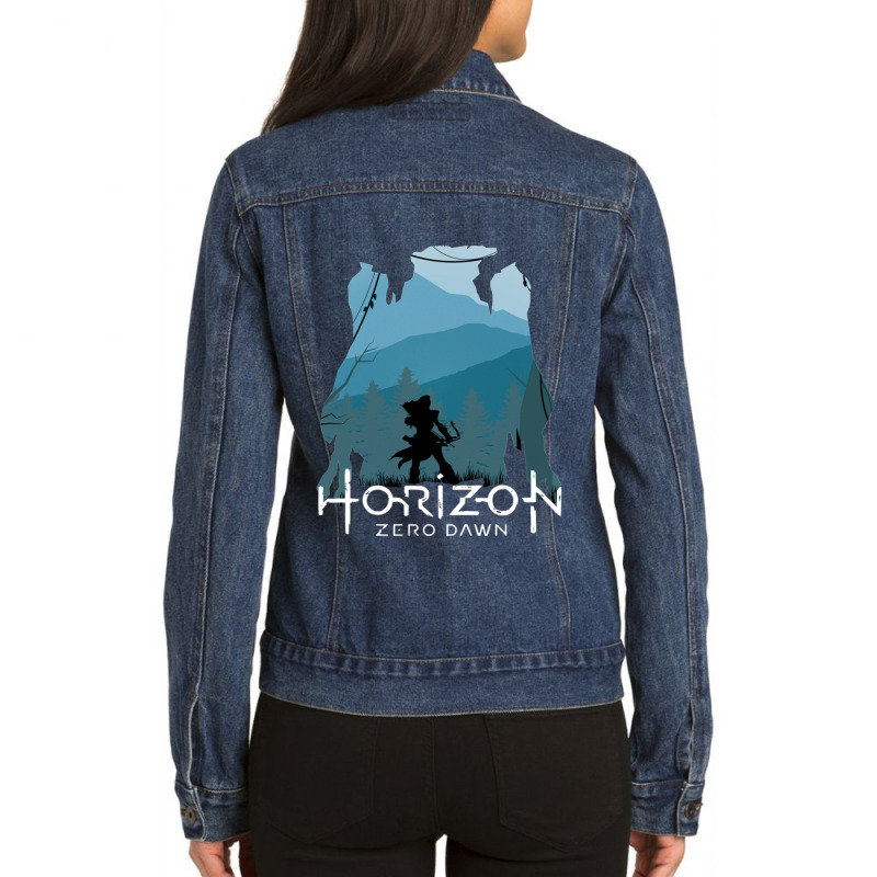 Aloy Fight Horizon Art Zero Dawn Forbidden West Game Ladies Denim Jacket by JOEGARZA | Artistshot