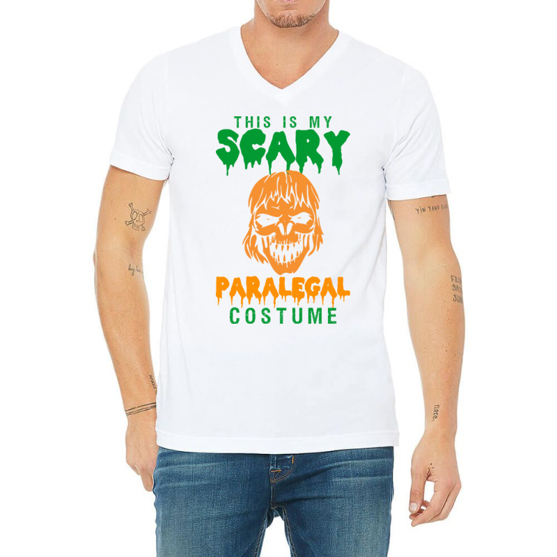 This Is My Scary Paralegal Costume V-neck Tee | Artistshot