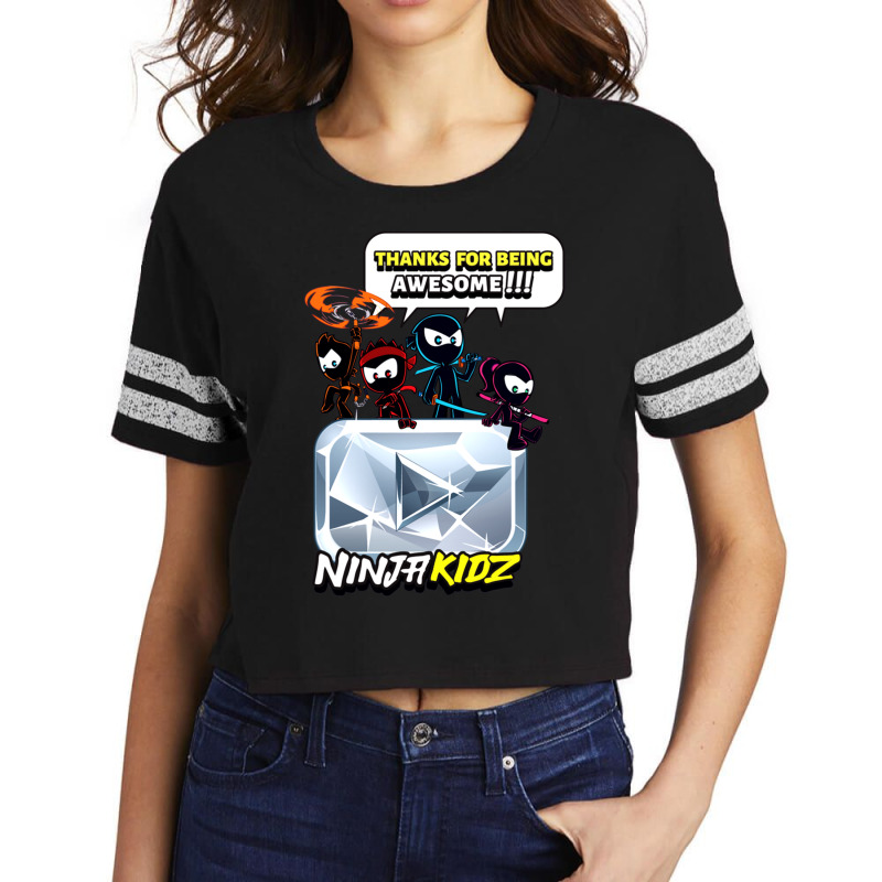 Custom Ninja Kids Merch Ninja Kidz Diamond Awesome Shirt Scorecard Crop Tee  By Amberdrumberger - Artistshot