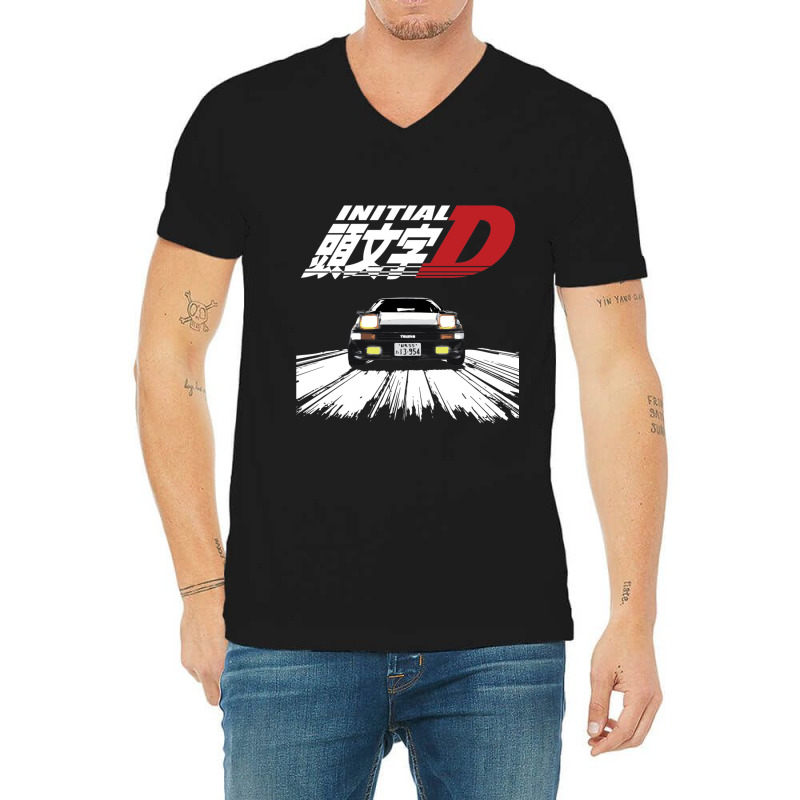 Initial D   Ae86 Chase V-Neck Tee by cm-arts | Artistshot