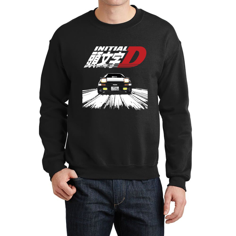 Initial D   Ae86 Chase Crewneck Sweatshirt by cm-arts | Artistshot